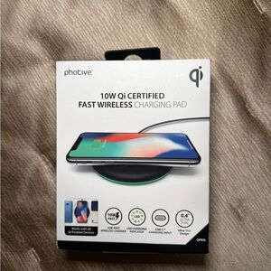 10W Qi Fast Wireless Charging Pad - Black